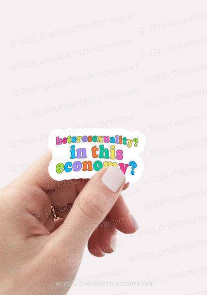 Heterosexuality In This Economy Pride 1Pc Y2K Sticker Cherrykitten