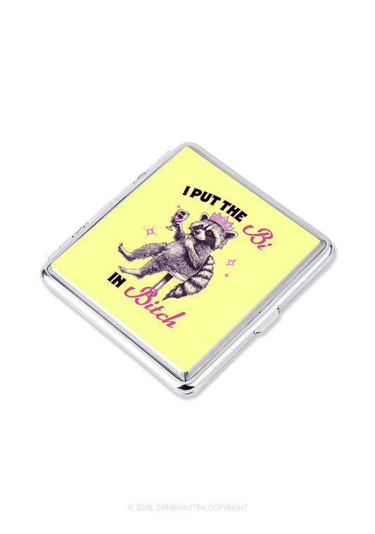 I Put Bi In Bxxch Raccoon Pride Y2K Cigarette Case Cherrykitten
