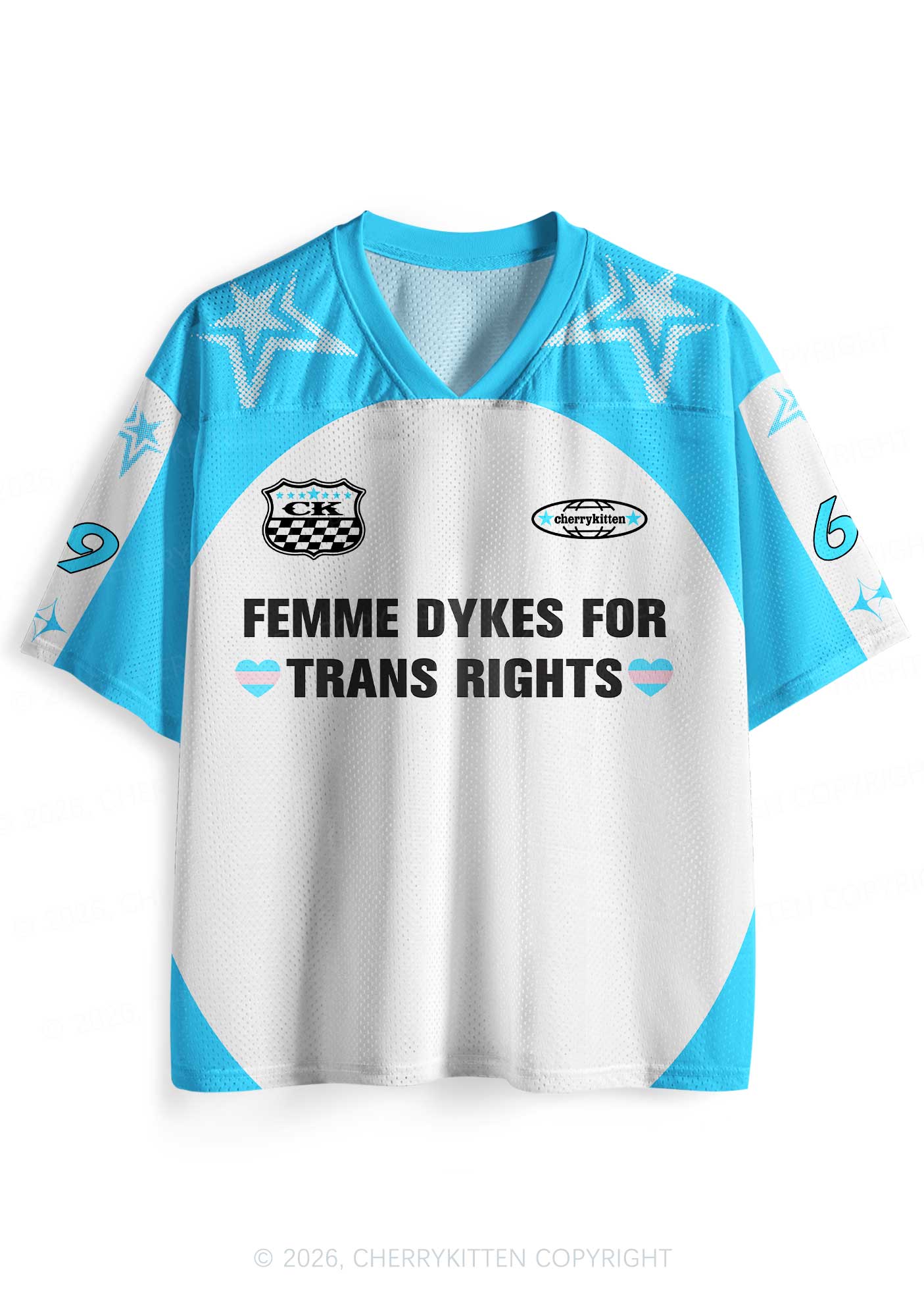 Femme Dykes For Trans Rights Pride Y2K Sport Jersey Shirts Cherrykitten