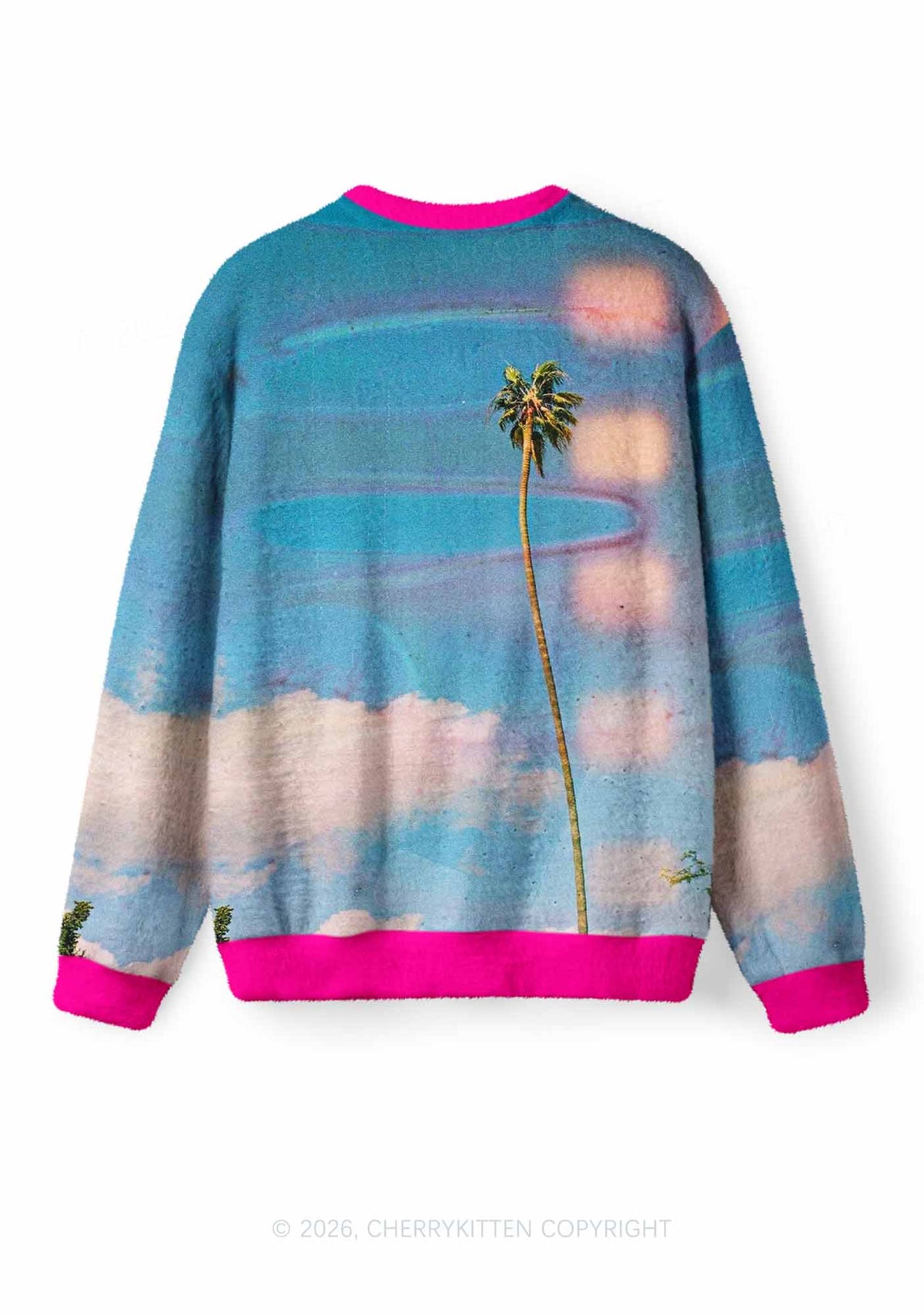 Cxxt Sun Cxxt Moon Y2K Knit Sweatshirt Cherrykitten