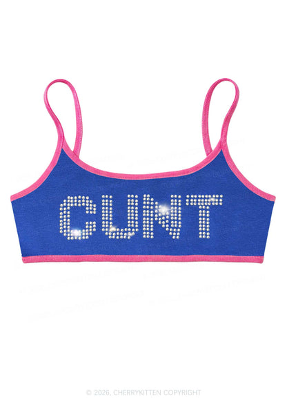 Rhinestone Cxxt Y2K Super Crop Cami Cherrykitten