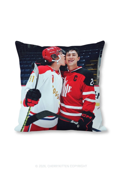 Red Kissing HR Y2K Ugly Pillow Cherrykitten