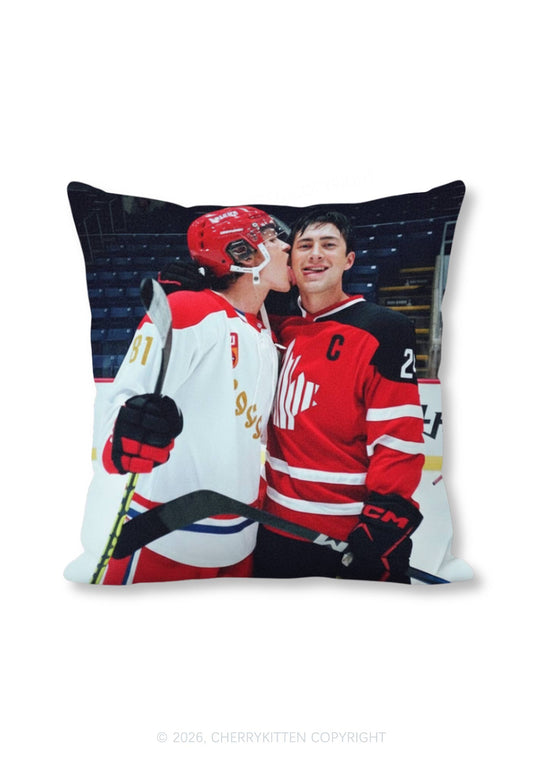 Red Kissing HR Y2K Ugly Pillow Cherrykitten