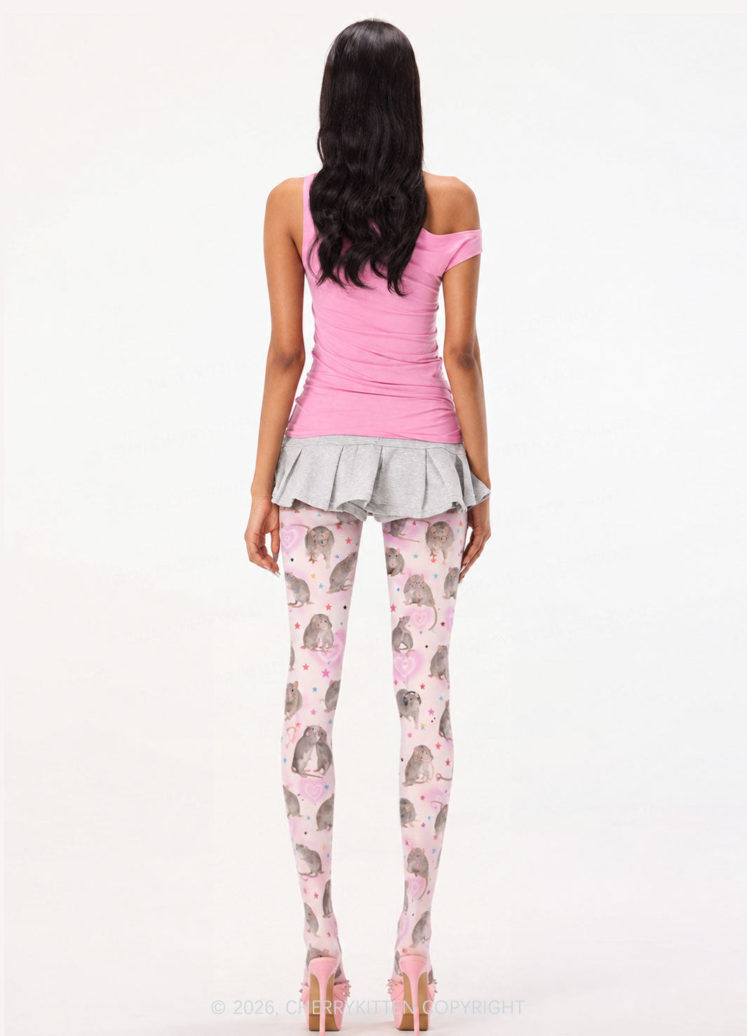 Cute Rats Thin Pantyhose Y2K Tights Cherrykitten