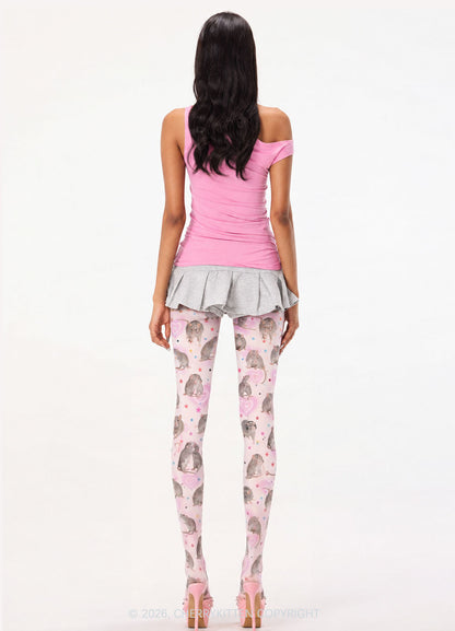 Cute Rats Thin Pantyhose Y2K Tights Cherrykitten