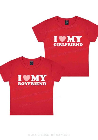 I Love GF BF Y2K Valentine's Day Baby Tee Cherrykitten