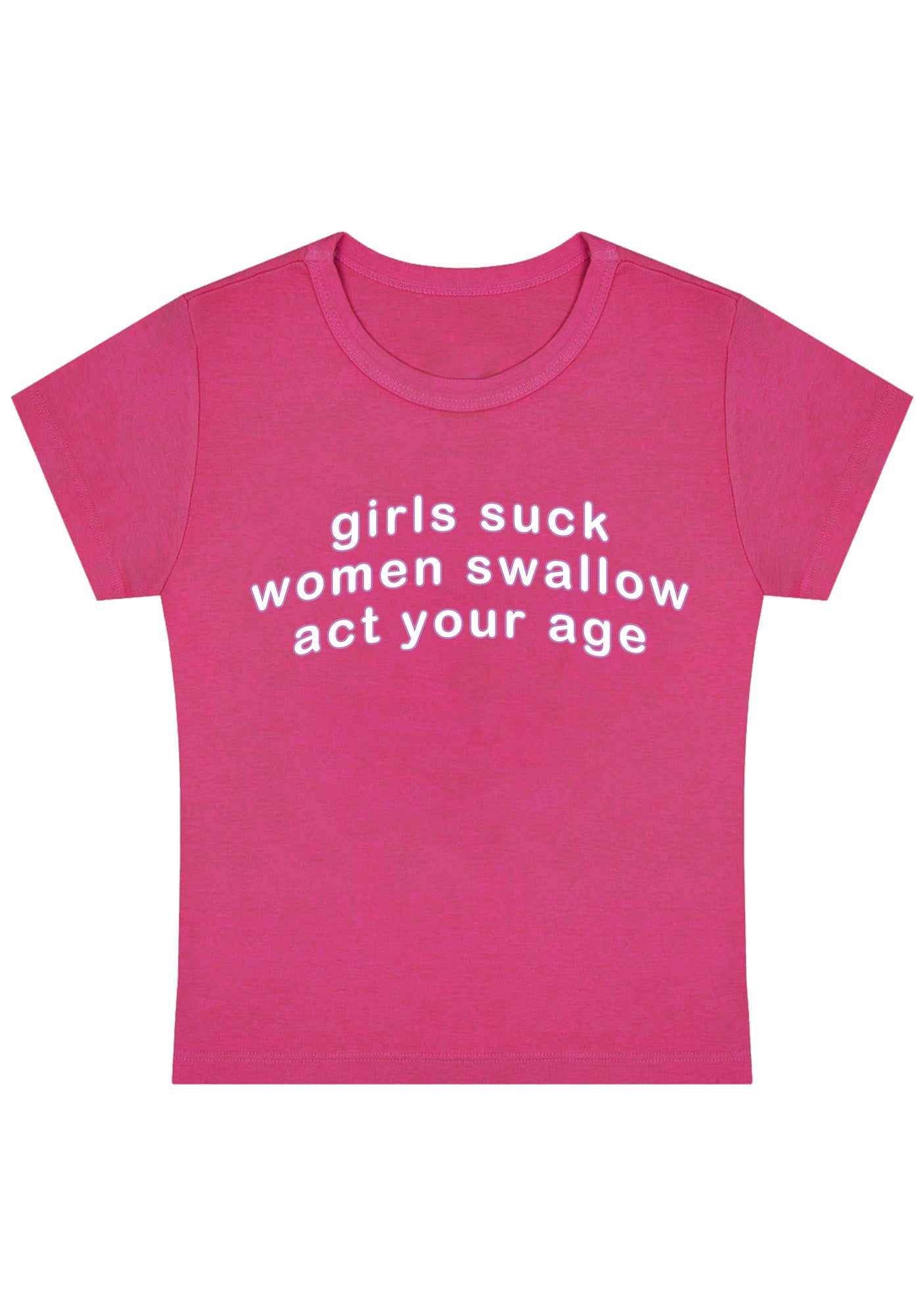 Girls Suck Women Swallow Y2K Baby Tee
