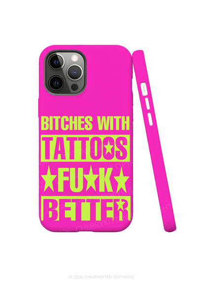 Pink Bxxches With Tattoos Fxxk Better Y2K Phone Case Cherrykitten