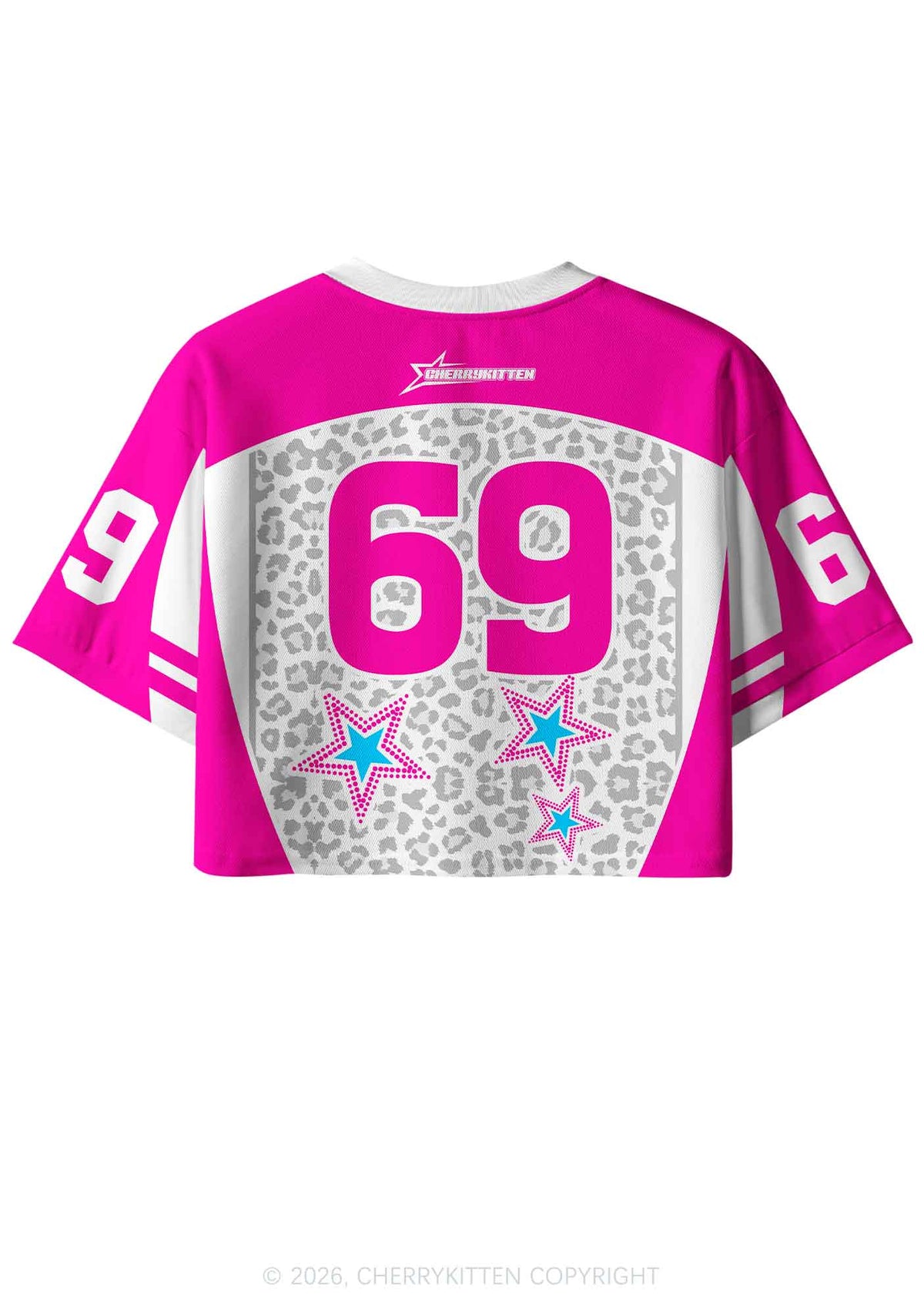 God Forbid Girl Likes Biceps Y2K Crop Sport Jersey Shirts Cherrykitten