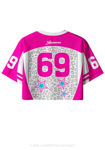 God Forbid Girl Likes Biceps Y2K Crop Sport Jersey Shirts Cherrykitten