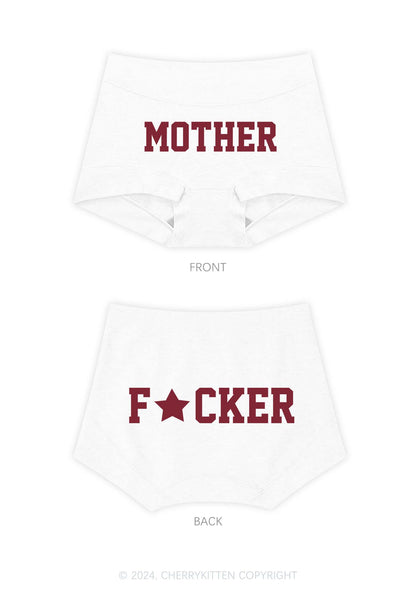 Motherfxcker Two Sides Y2K Mid Rise Waist Boyshort Cherrykitten