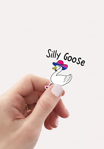 Bisexual Silly Goose Pride 1pc Y2K Sticker Cherrykitten