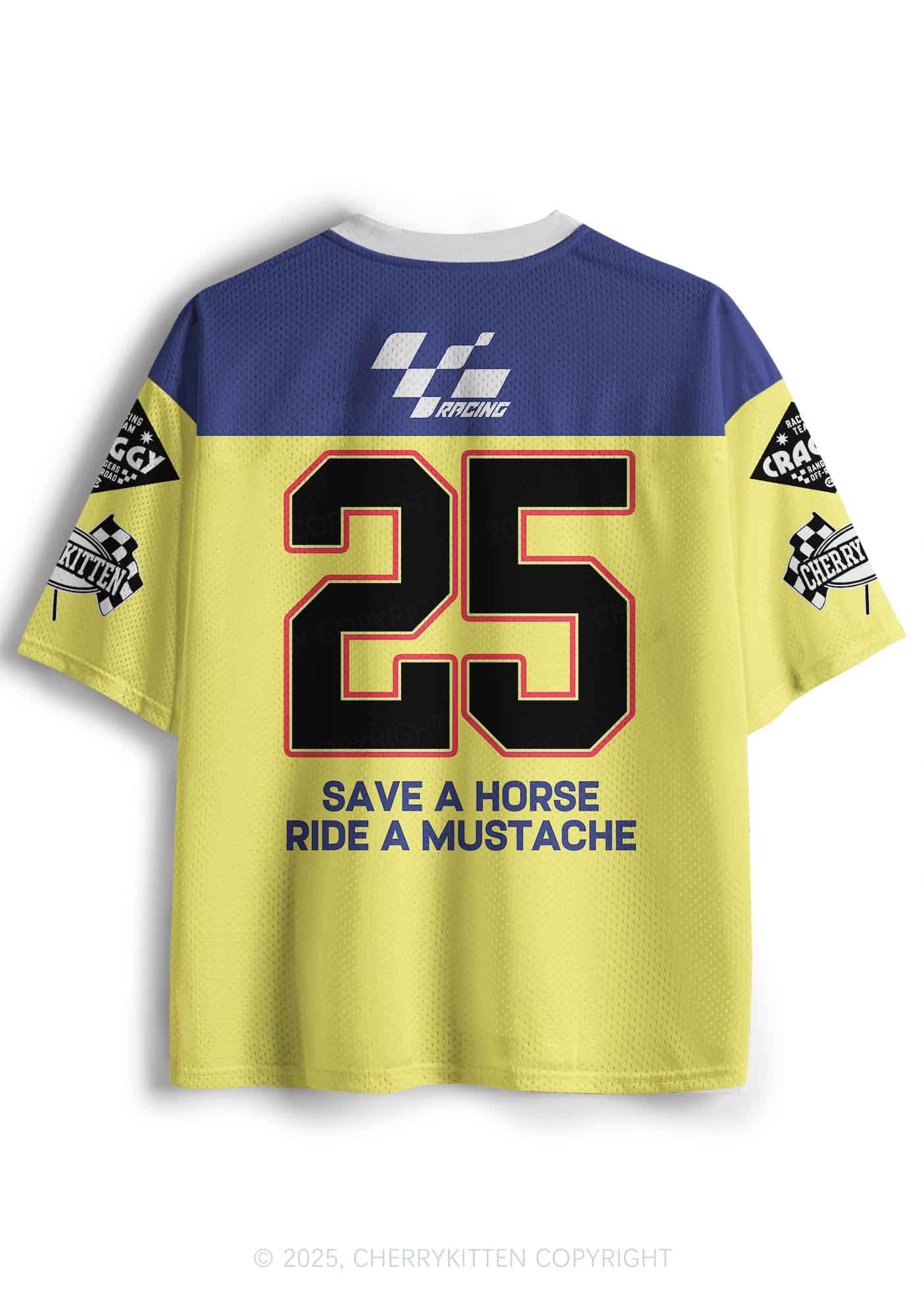 Custom Ride A Mustache Y2K Sport Jersey Shirts Cherrykitten