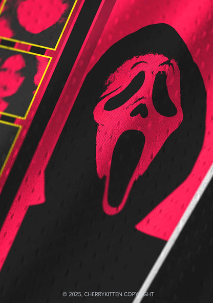 Halloween Scream Ghost Y2K Sport Jersey Tank Cherrykitten
