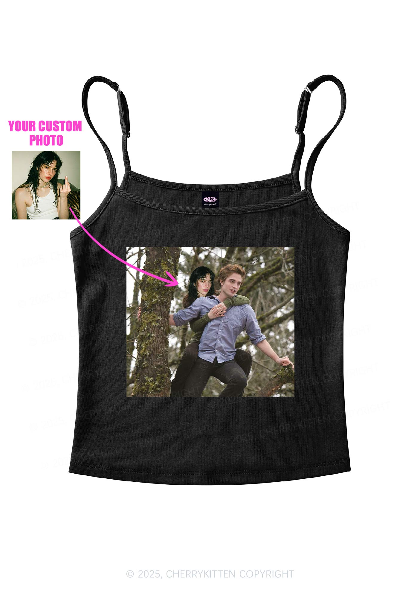 Custom Face Y2K Spaghetti Strap Cami Cherrykitten