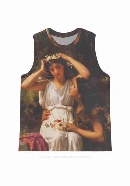 Forest Lovers Pride Y2K Mesh Muscle Tank Cherrykitten