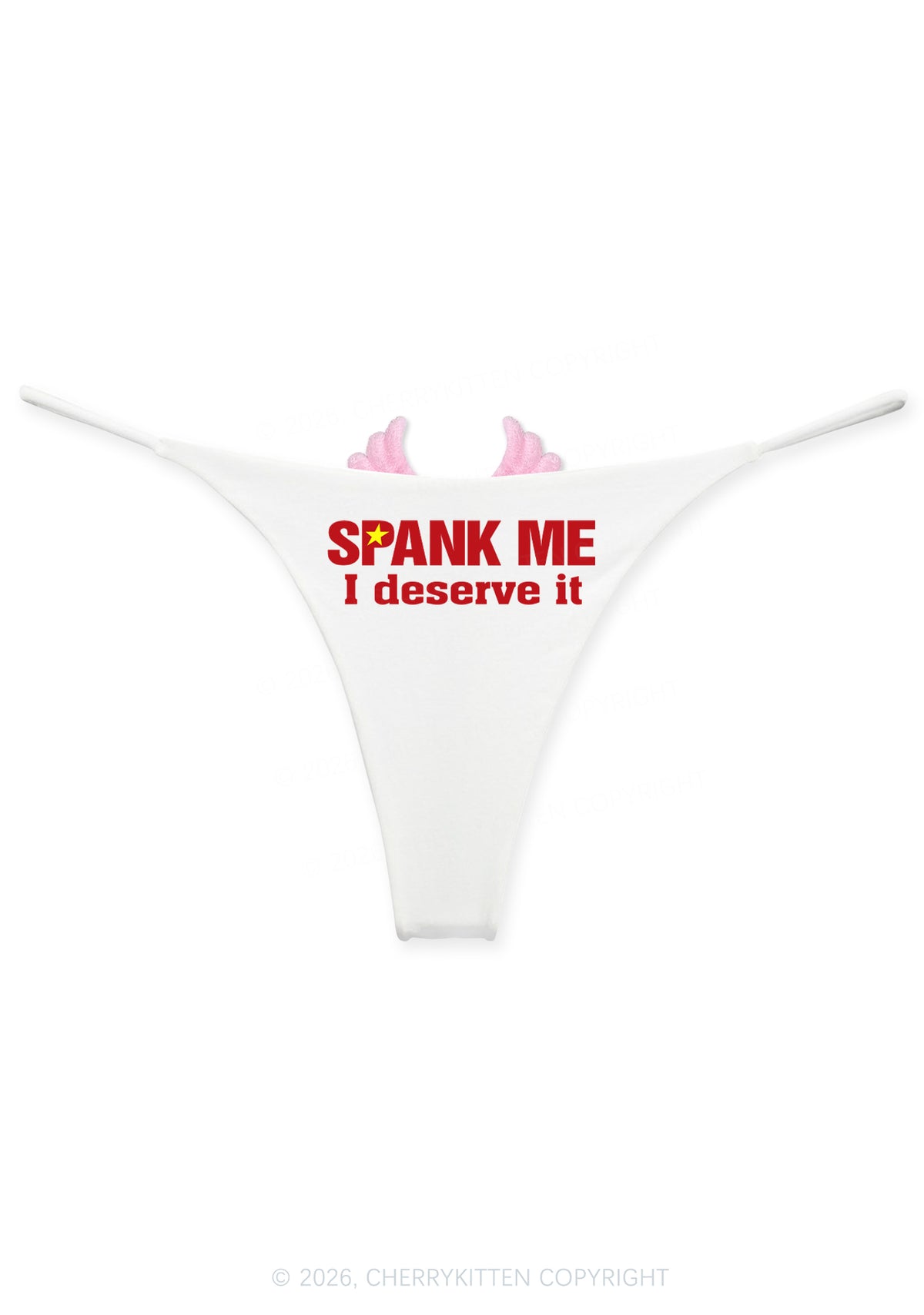 Spank Me Deserve Y2K Goth Angel Wings Bikini String Thong Cherrykitten
