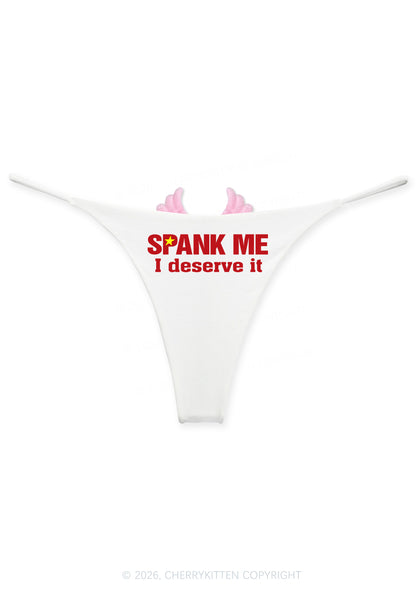 Spank Me Deserve Y2K Goth Angel Wings Bikini String Thong Cherrykitten