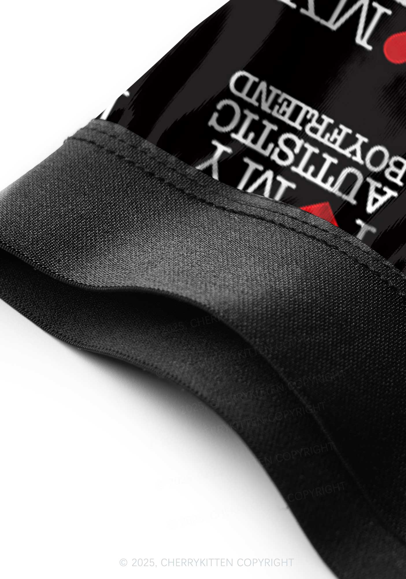 I Love My Autistic BF GF Valentine's Day Y2K Print Couples Boxer Thong Set Cherrykitten