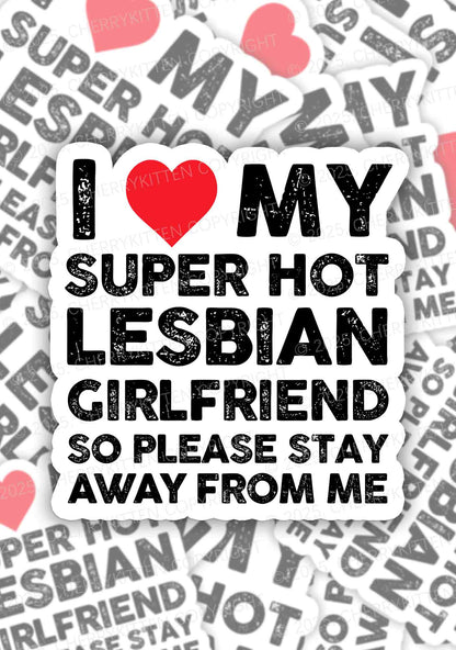 I Love My Hot GF Pride 1Pc Y2K Sticker Cherrykitten