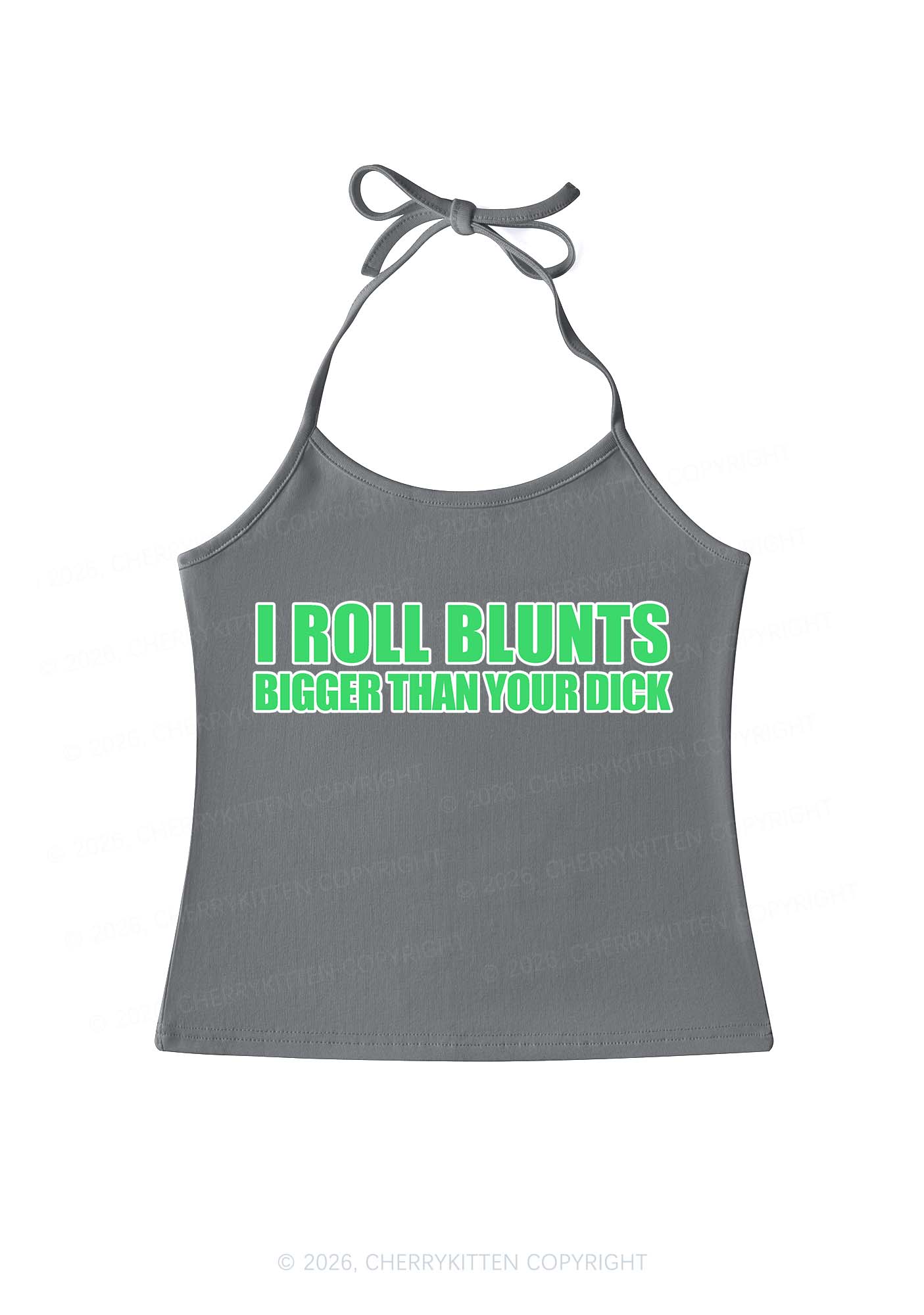 I Roll Blunts Y2K Halter Neck Cami Cherrykitten
