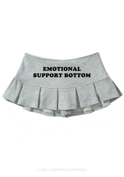 Emotional Support Bottom Pride Y2K Mini Pleated Skirts Cherrykitten