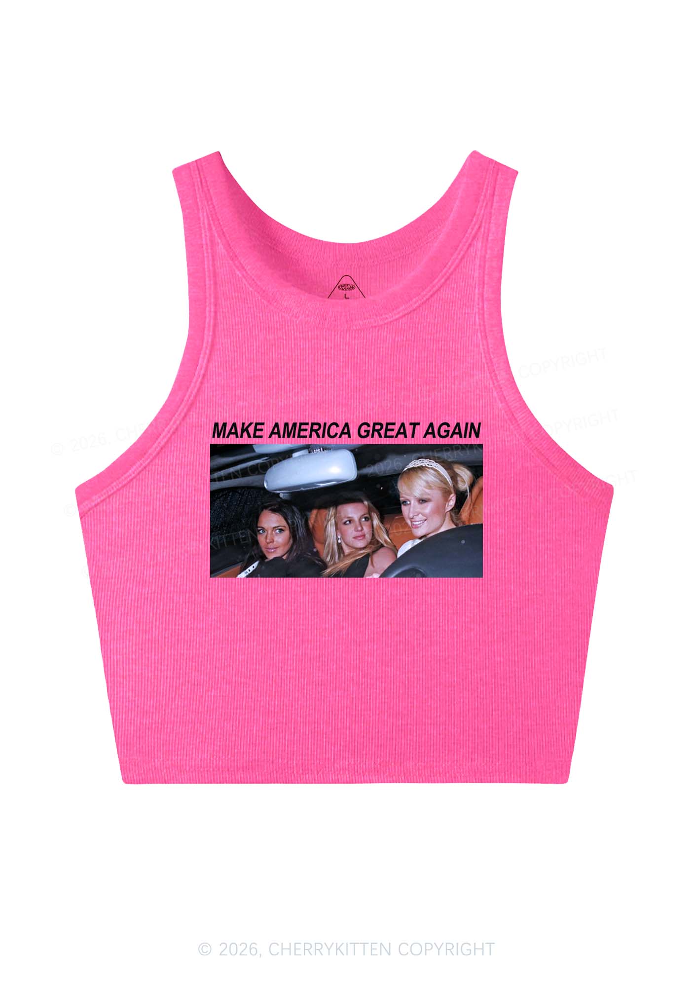 Make America Great Again Y2K Crop Tank Top