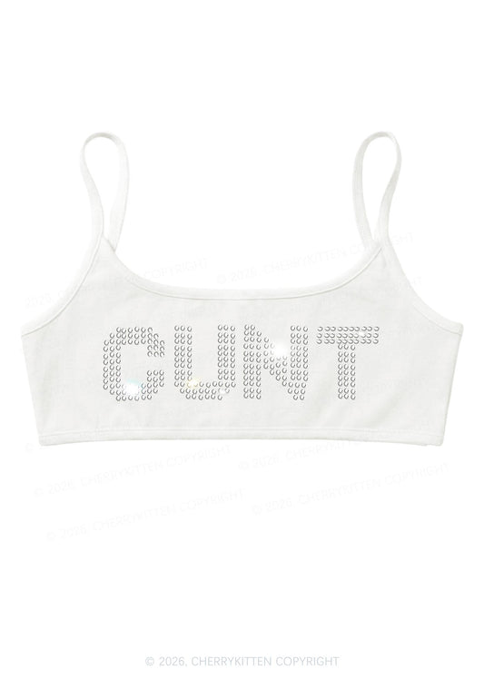 Rhinestone Cxxt Y2K Super Crop Cami Cherrykitten