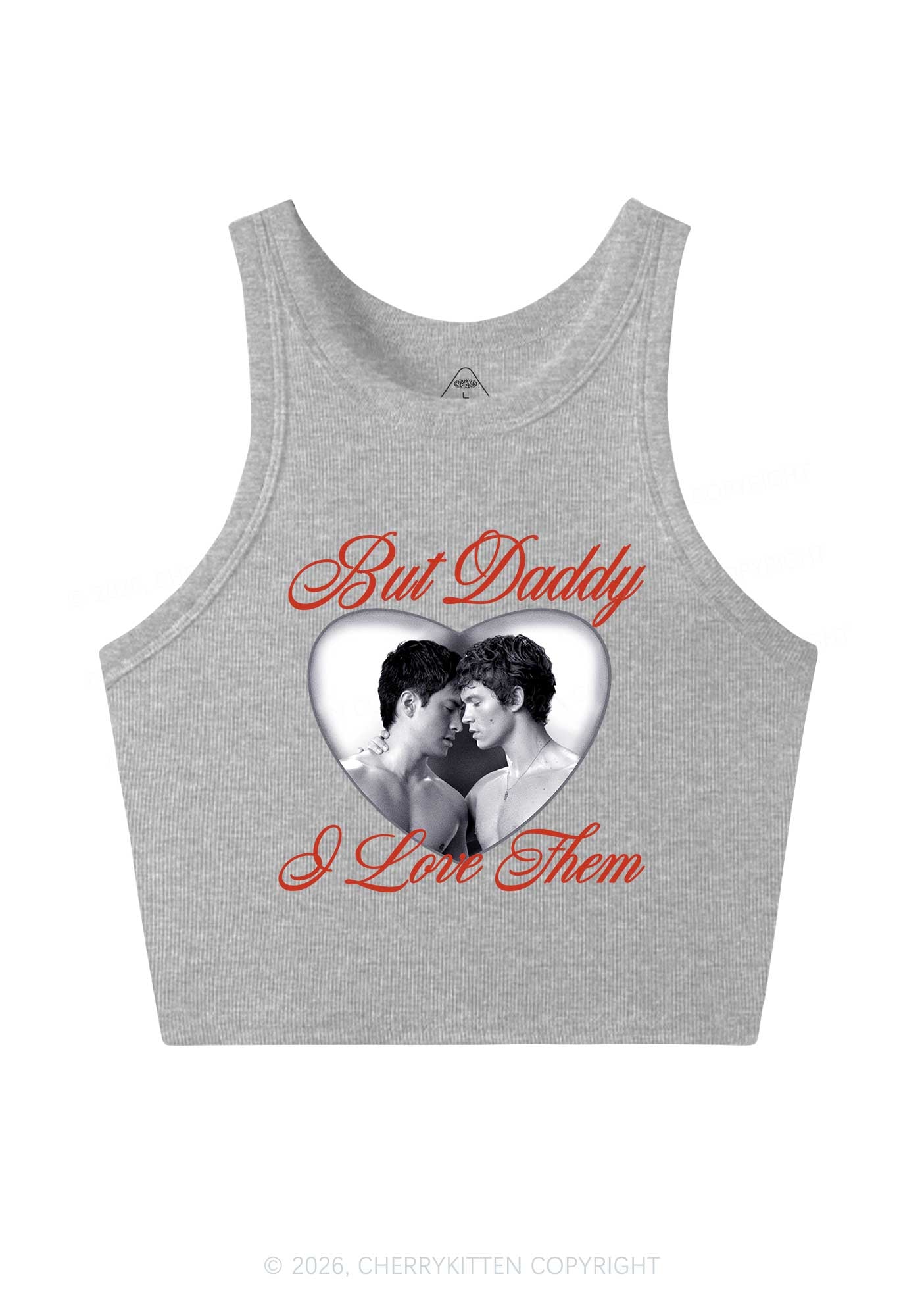 Retro But Daddy I Love Them HR Y2K Crop Tank Top Cherrykitten