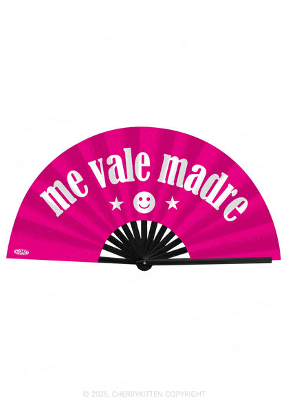 Me Vale Madre Y2K Rave Hand Fan Cherrykitten