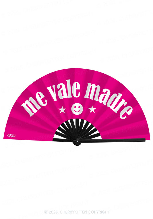Me Vale Madre Y2K Rave Hand Fan Cherrykitten