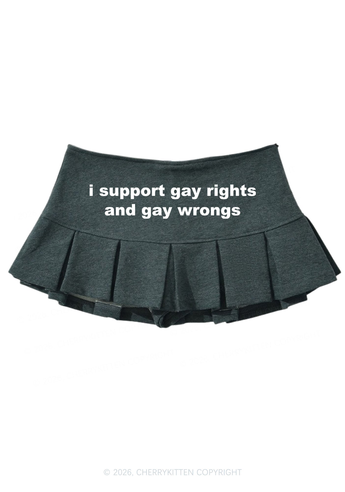 I Support Gay Rights Pride Y2K Mini Pleated Skirts Cherrykitten
