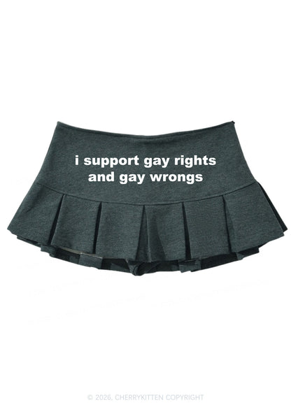 I Support Gay Rights Pride Y2K Mini Pleated Skirts Cherrykitten