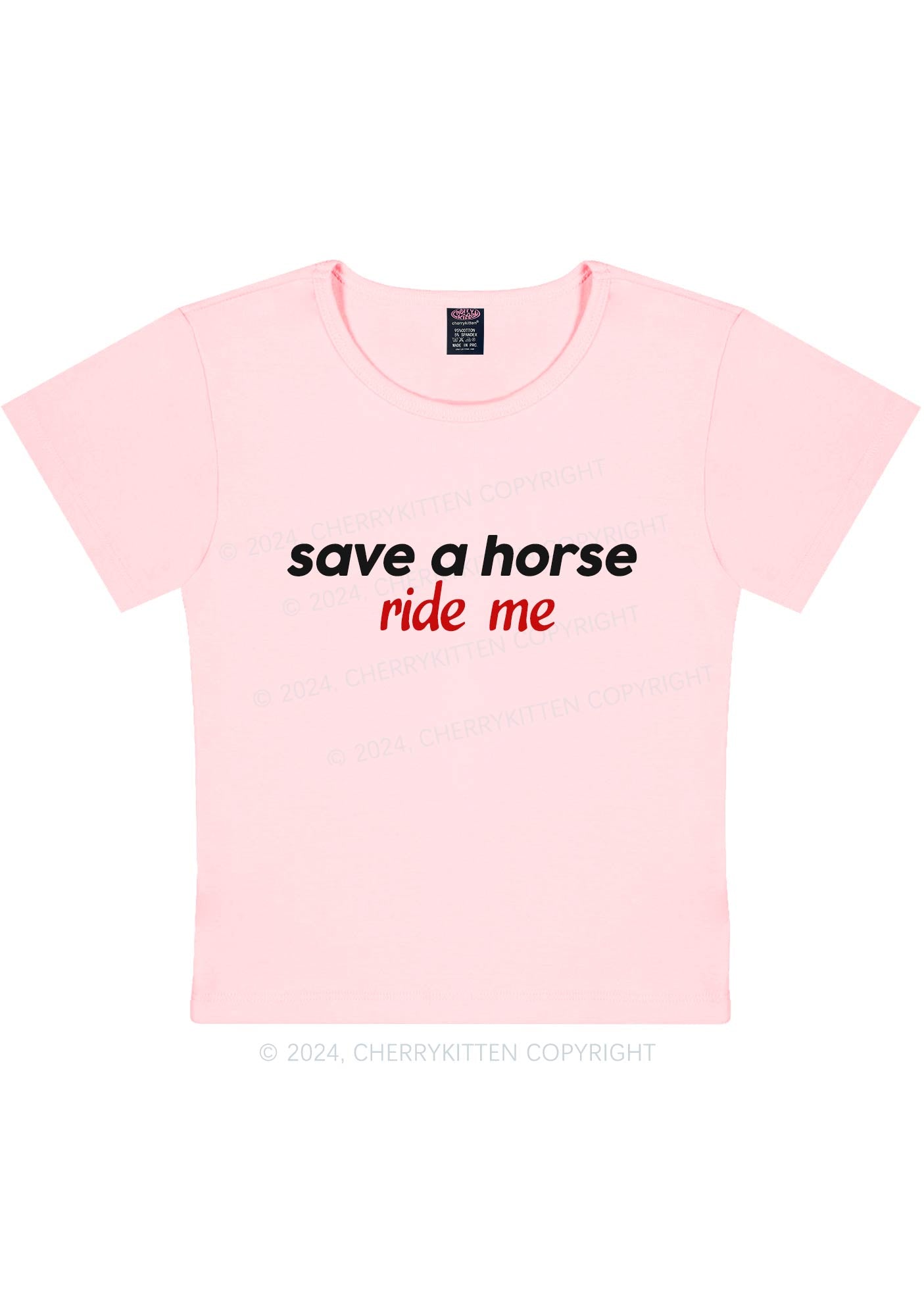 Save Horse Ride Me Y2K Baby Tee Cherrykitten