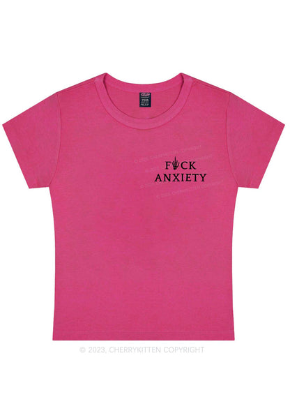 Curvy Fxxk Anxiety Skeleton Hand Y2K Baby Tee Cherrykitten
