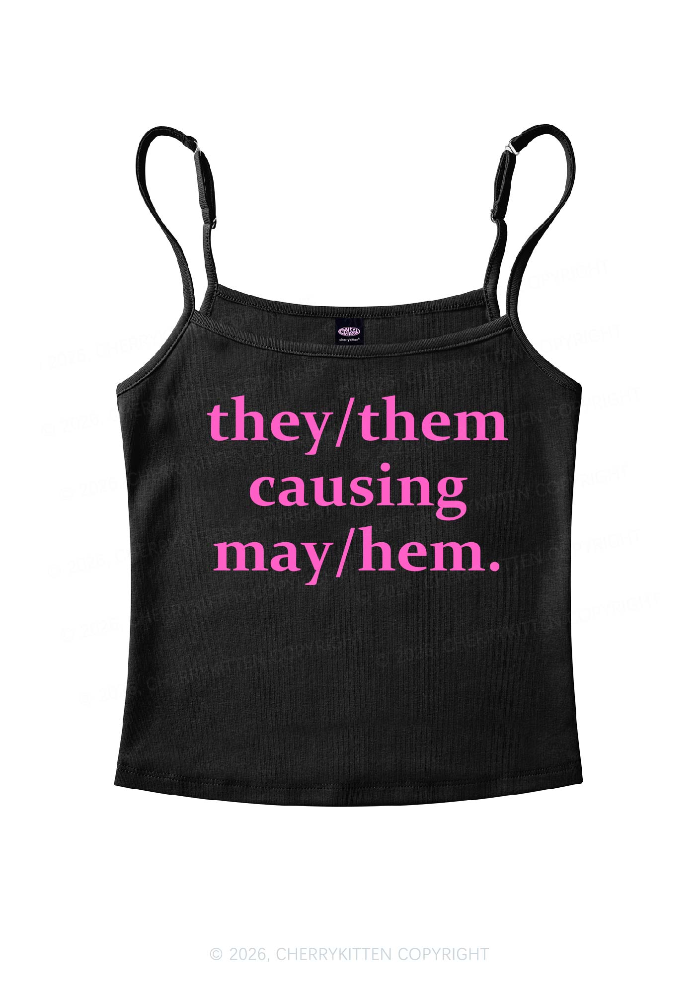 They Causing May Pride Y2K Spaghetti Strap Cami Cherrykitten