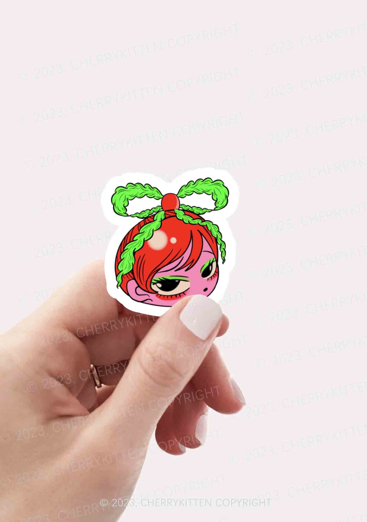 Cherry Girl 1Pc Y2K Sticker Cherrykitten