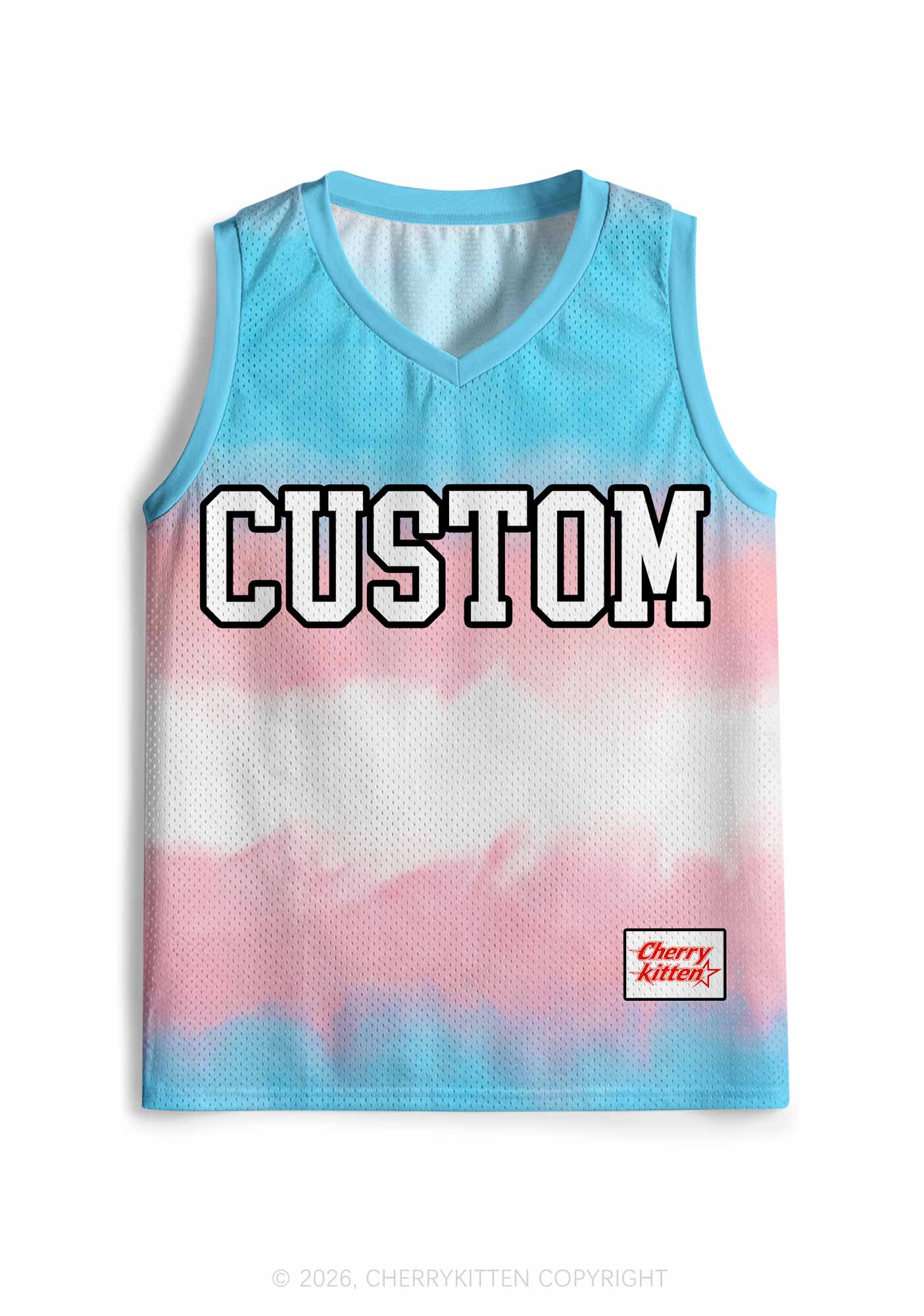 Custom Transgender Flag Pride Y2K Sport Jersey Tank Cherrykitten