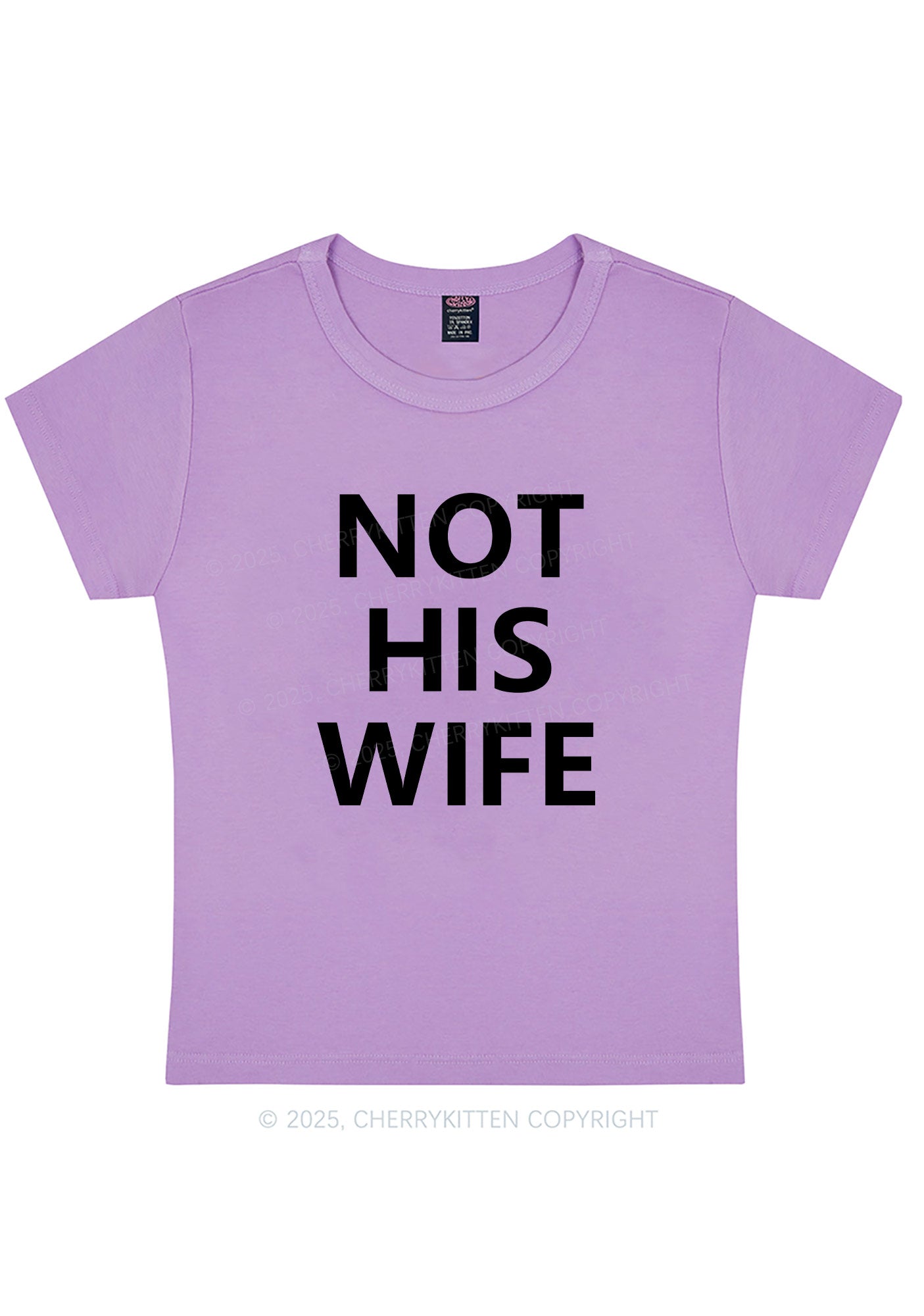 Not His Wife Y2K Baby Tee Cherrykitten