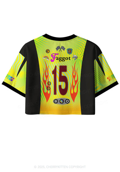 Custom Faggot Pride Y2K Crop Sport Jersey Shirts Cherrykitten