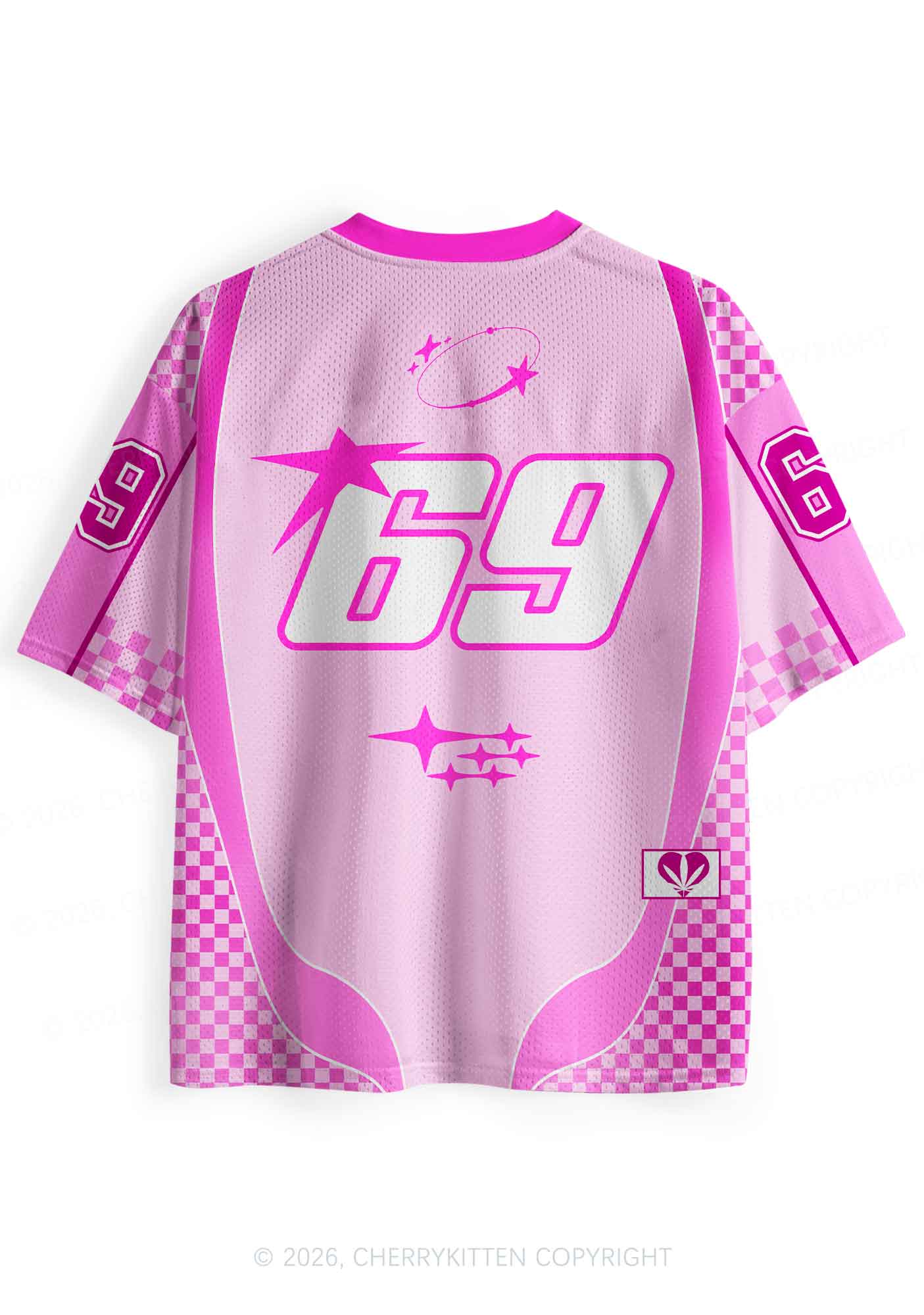 Pink Dolphin Heart Y2K Sport Jersey Shirts Cherrykitten