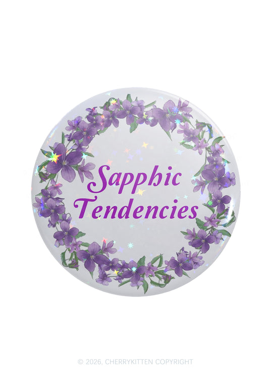Sapphic Tendencies Violet Wreath Pride 1Pc Y2K Pin Badge Cherrykitten