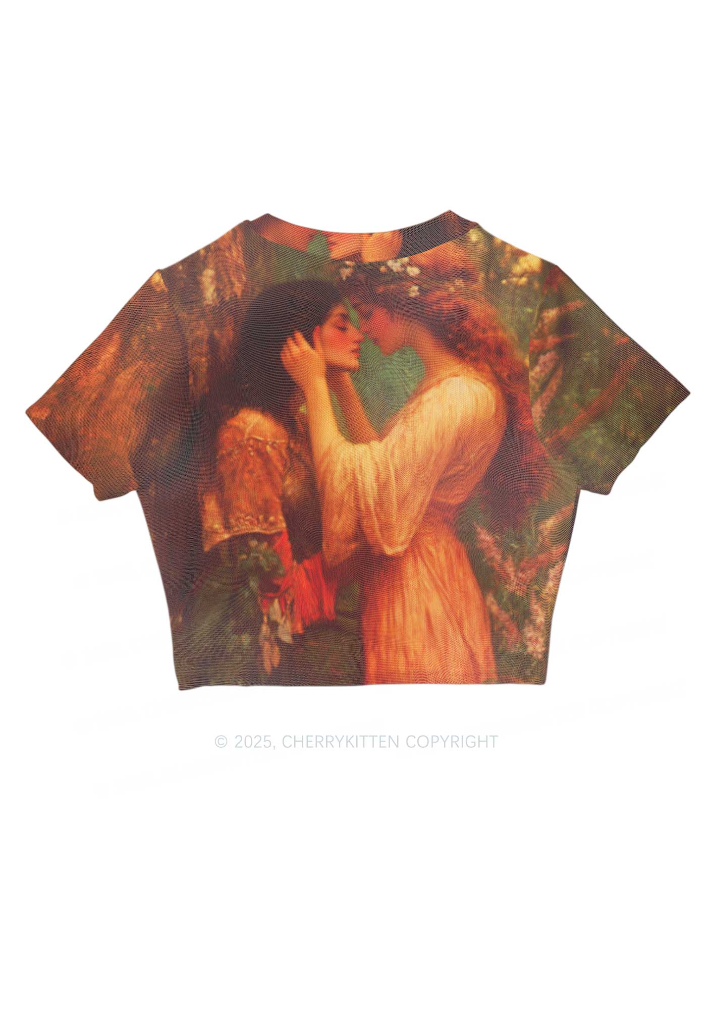The Lesbians Pride Y2K Mesh Crop Top Cherrykitten