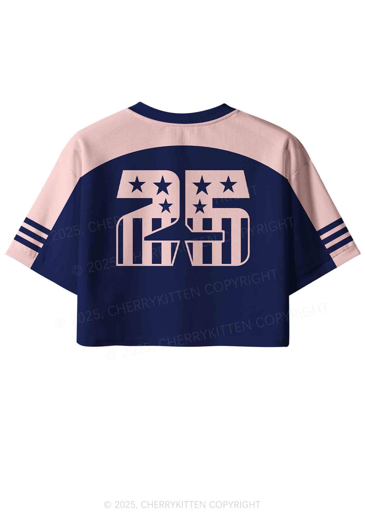 Custom Blue Make America Great Again Y2K Crop Sport Jersey Shirts Cherrykitten