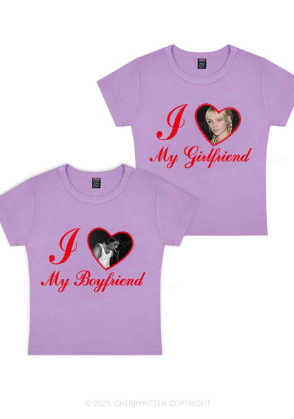Custom Heart My BF GF Y2K Valentine's Day Baby Tee Cherrykitten