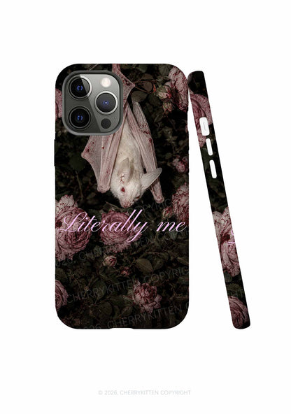 Halloween Literally Me White Bat Y2K Phone Case Cherrykitten