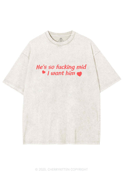 I Want Him Y2K Shirts Washed Tee Cherrykitten