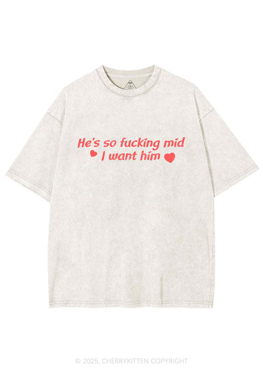 I Want Him Y2K Shirts Washed Tee Cherrykitten
