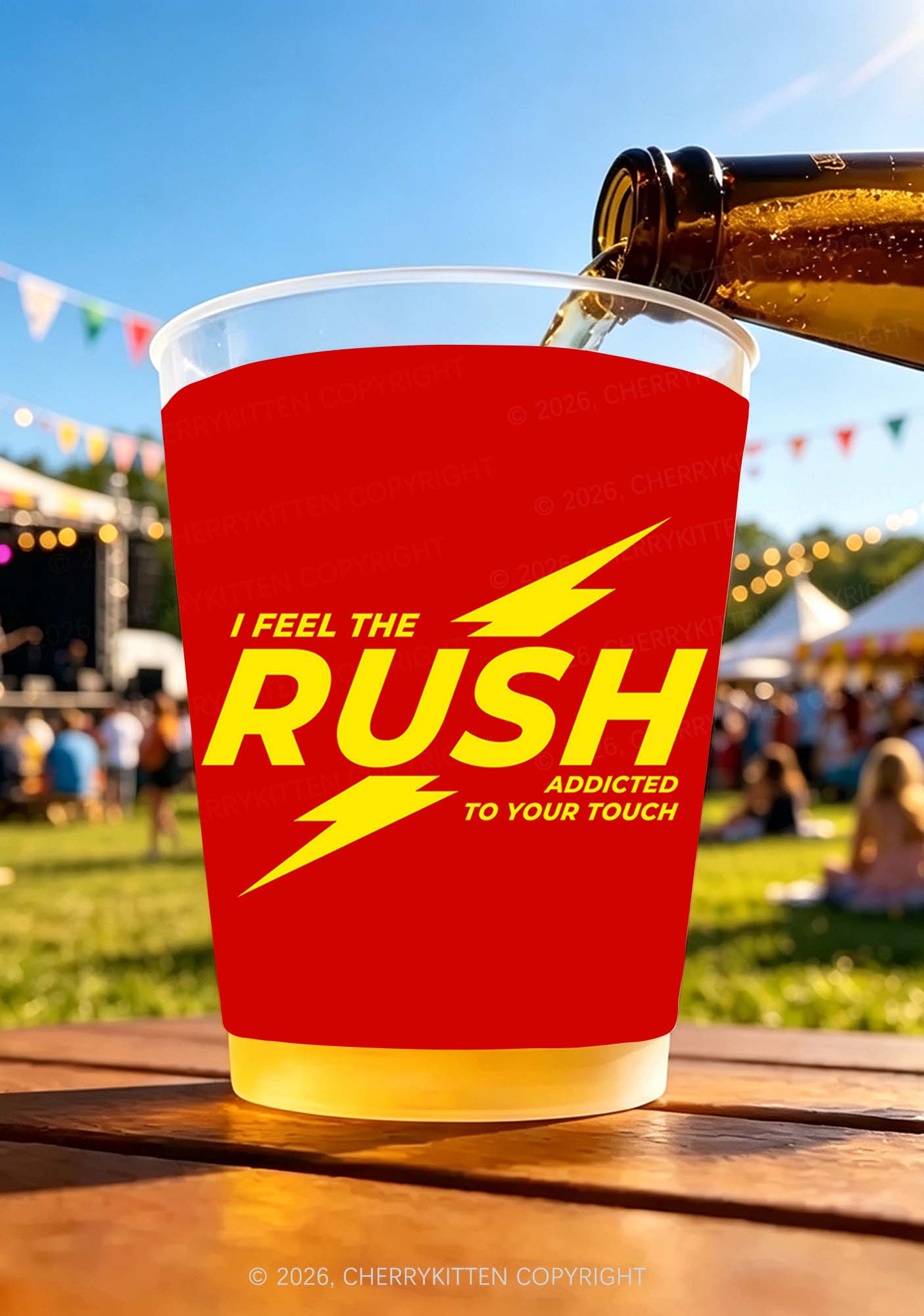 I Feel The Rush Y2K Halloween Plastic Cup Cherrykitten