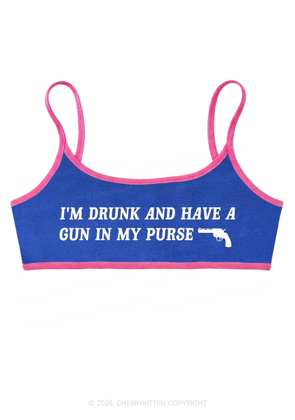 Im Drunk Y2K Super Crop Cami Cherrykitten